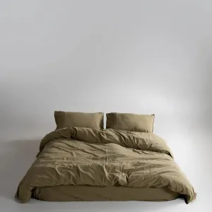 Постільна білизна Stonewashed Ranforse 160 × 220 см (2 шт., сімейний) сімейний Olive від Limasso