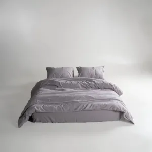 Постільна білизна Stonewashed Ranforse 160 × 220 см (2 шт., сімейний) сімейний Opal Grey від Limasso