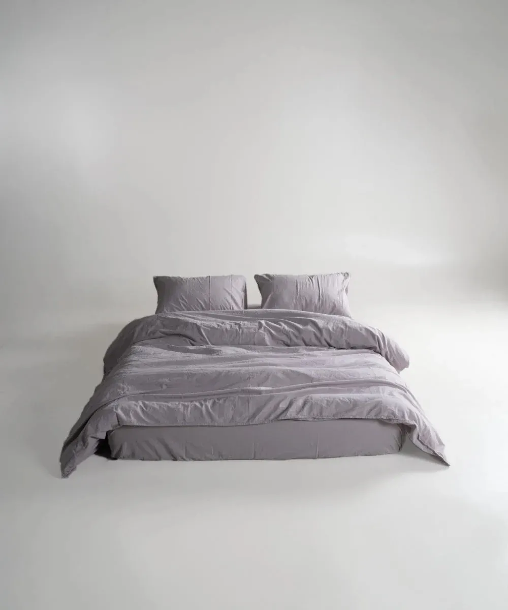 Постільна білизна Stonewashed Ranforse 160 × 220 см (полуторний) Opal Grey від Limasso
