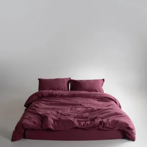 Постільна білизна Stonewashed Ranforse 160 × 220 см (полуторний) Raspberry від Limasso