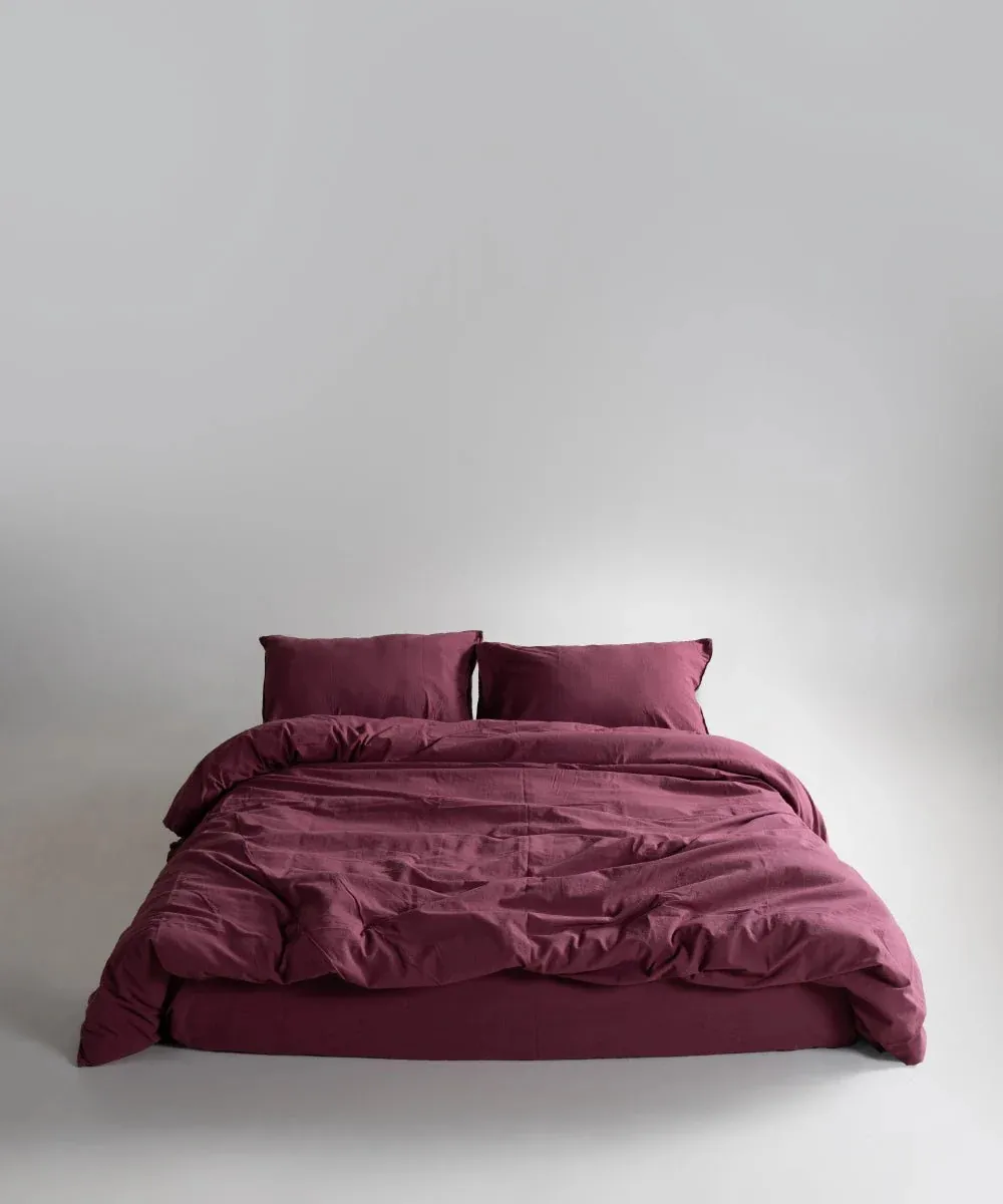 Постільна білизна Stonewashed Ranforse 160 × 220 см (полуторний) Raspberry від Limasso