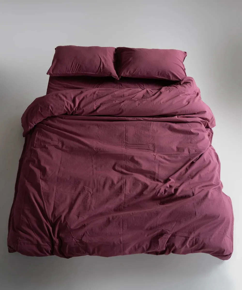 Постільна білизна Stonewashed Ranforse 160 × 220 см (полуторний) Raspberry від Limasso - Зображення 2