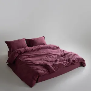 Alternative view of Постільна білизна Stonewashed Ranforse 200 × 220 см (євро) Raspberry від Limasso