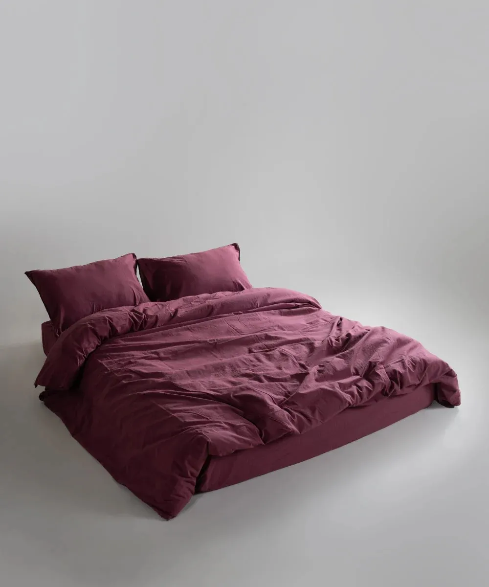 Постільна білизна Stonewashed Ranforse 160 × 220 см (полуторний) Raspberry від Limasso - Зображення 5