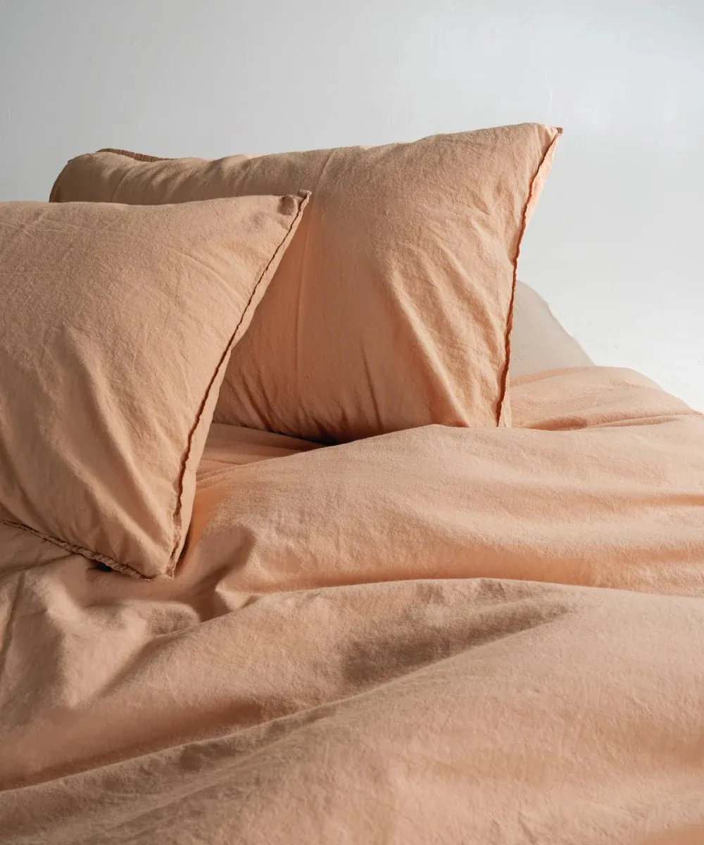 Постільна білизна Stonewashed Ranforse 200 × 220 см (євро) Toast від Limasso - Зображення 6