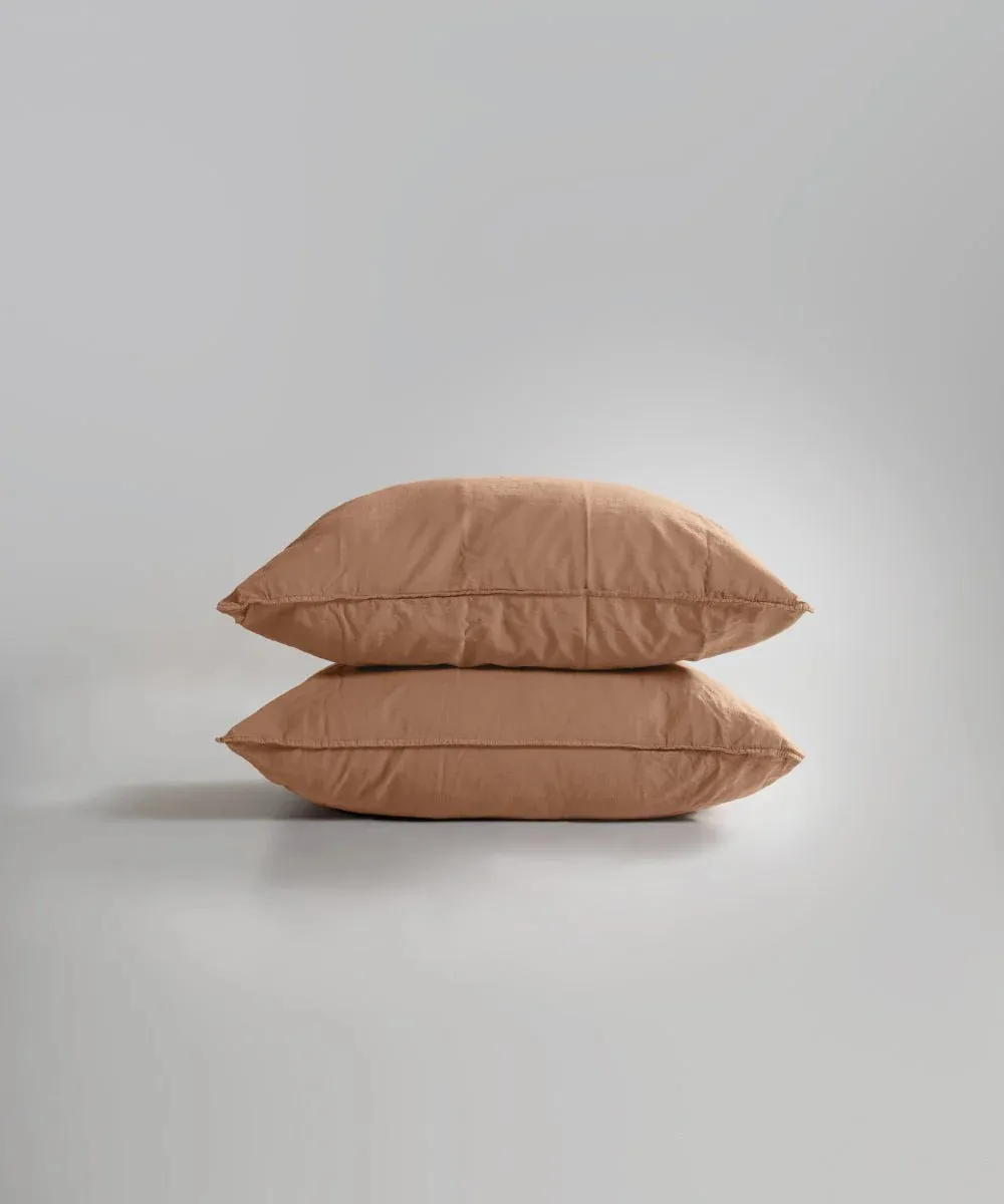 Постільна білизна Stonewashed Ranforse 200 × 220 см (євро) Toast від Limasso - Зображення 2