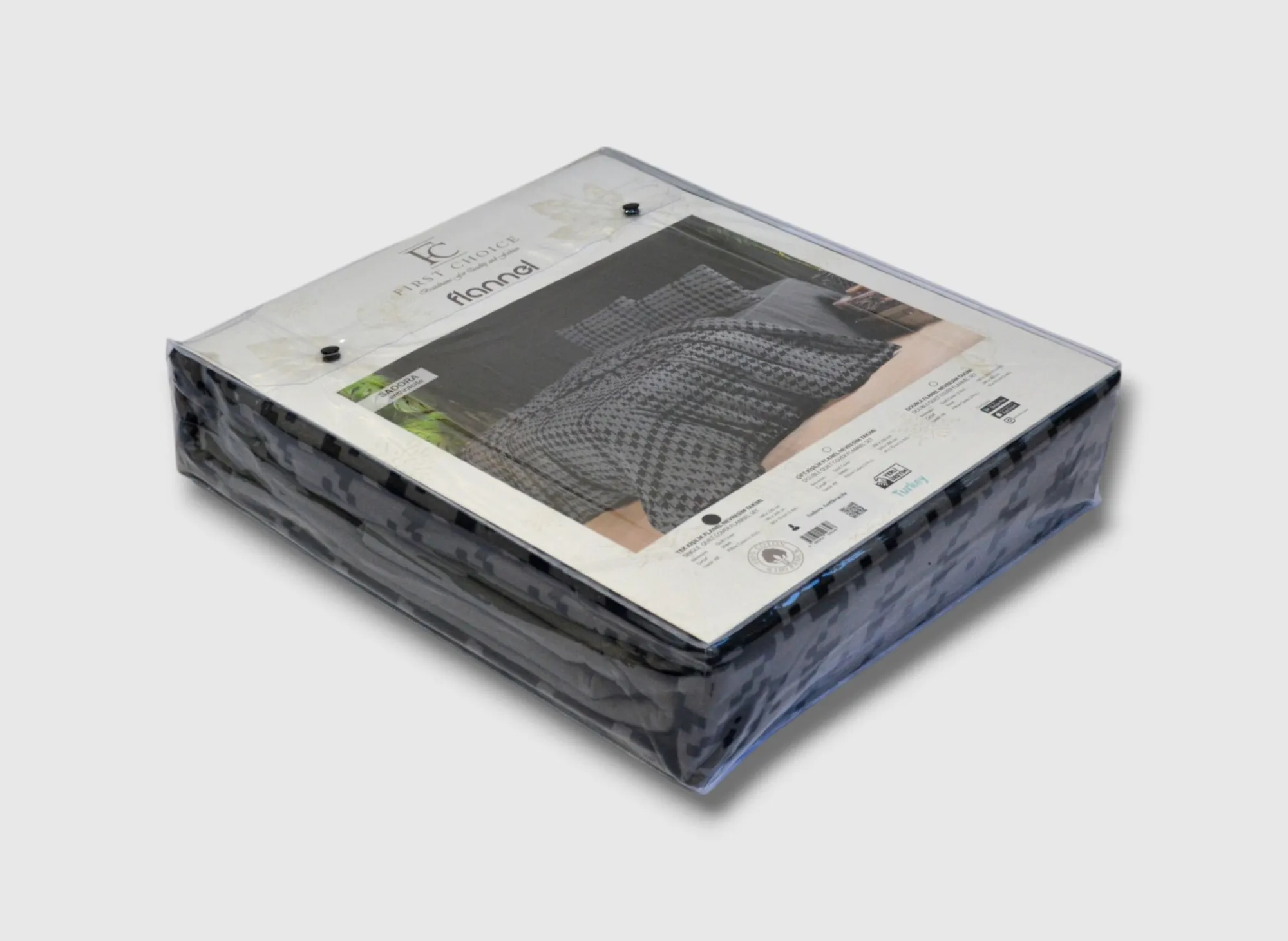 Комплект постільної білизни Flanel 200 × 220 см (євро) Sadora Antrasite від First Choice - Зображення 2
