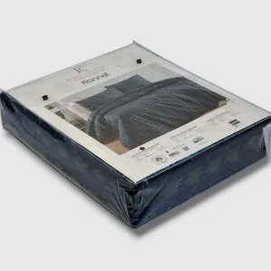 Alternative view of Комплект постільної білизни Flanel 200 × 220 см (євро) Sadora Navy Blue від First Choice