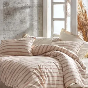 Постільна білизна Stonewashed Ranforse Naturel 200 × 220 см (євро) Solaris Kiremit від Saheser