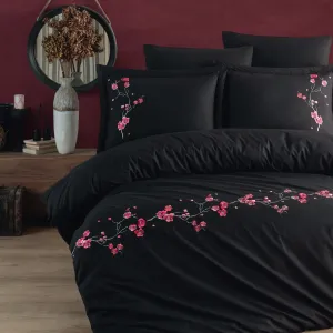 Постільна білизна Poplin 200 × 220 см (євро) Sakura Siyah від Maribor