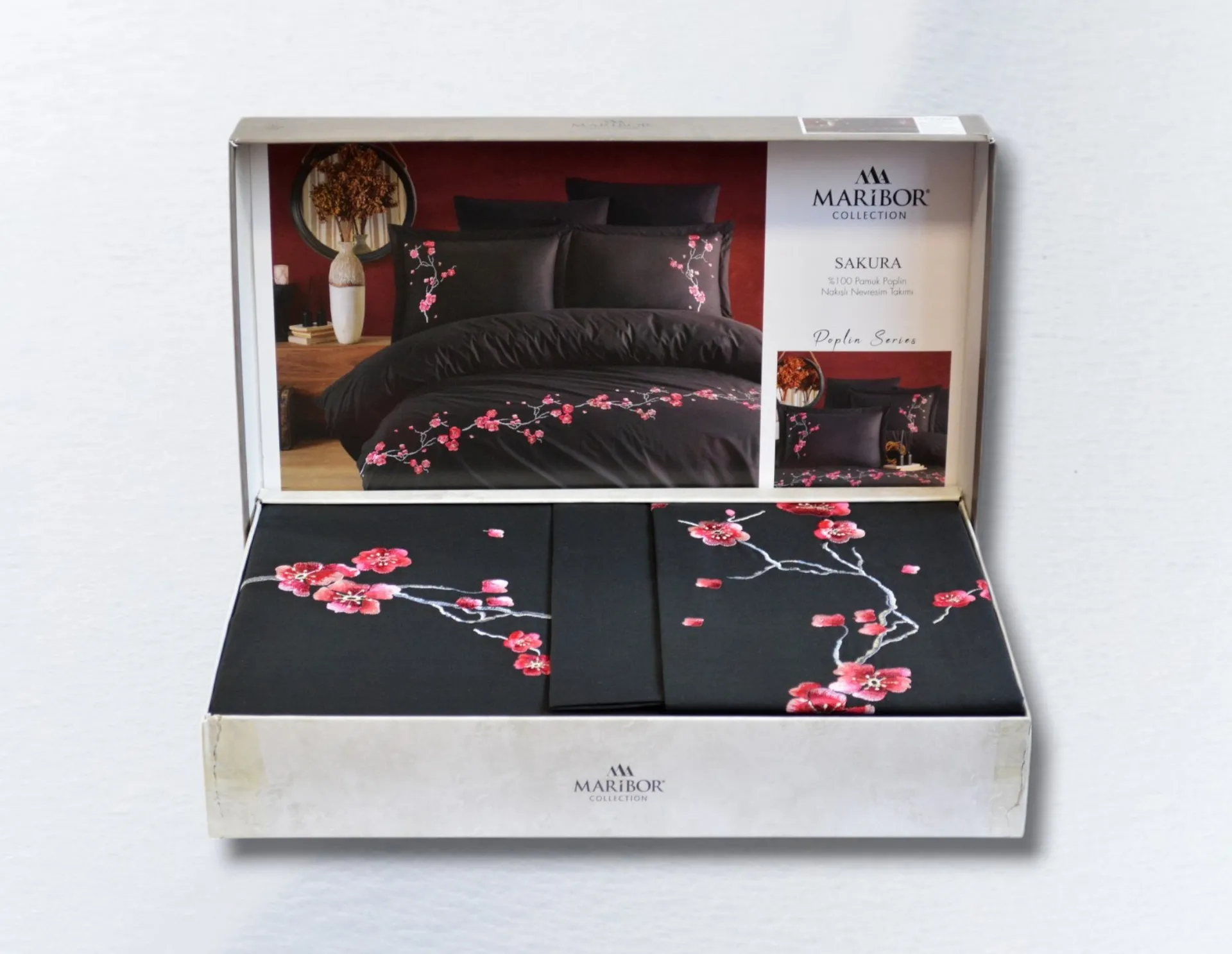 Постільна білизна Poplin 200 × 220 см (євро) Sakura Siyah від Maribor - Зображення 5