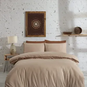 Постільна білизна Ranforce Prima 200 × 220 см (євро) San Marino Dark Beige від Turkiz