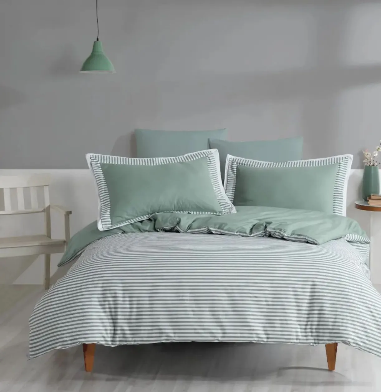 Постільна білизна Ranforce Prima 200 × 220 см (євро) Santiago Green від Turkiz
