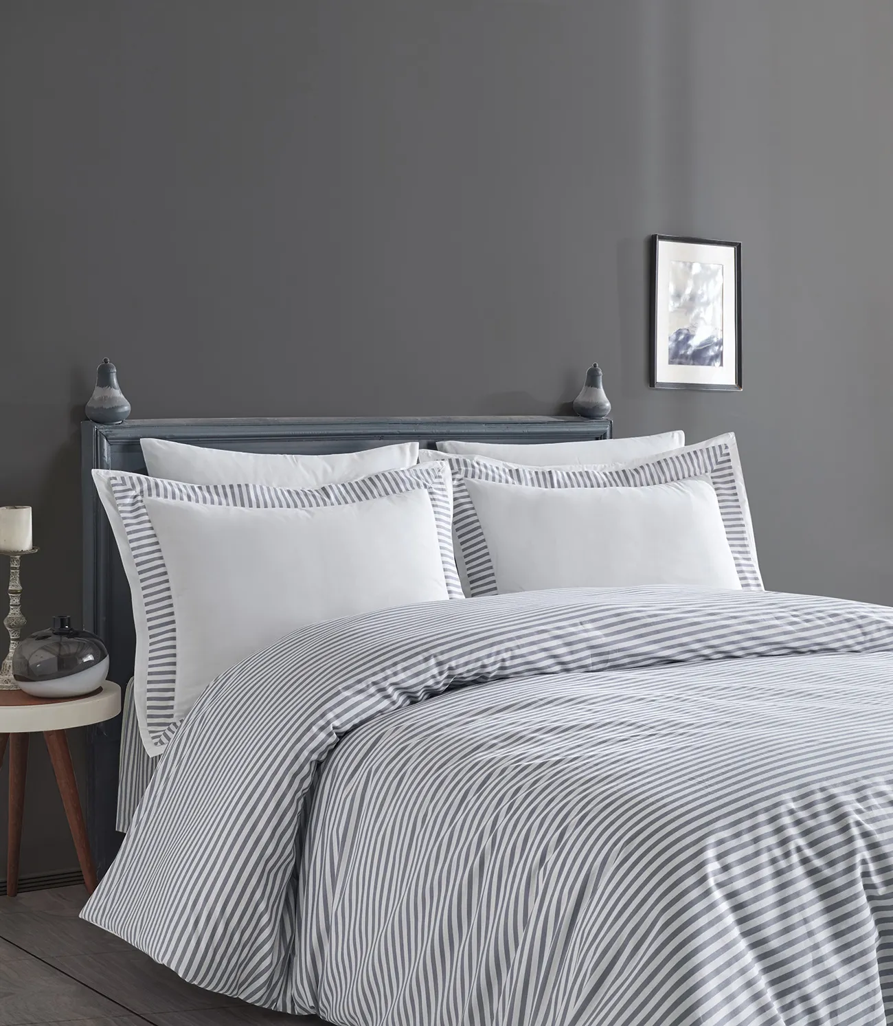 Постільна білизна Ranforce Prima 200 × 220 см (євро) Santiago Grey від Turkiz