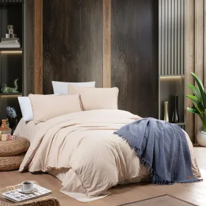 Постільна білизна Stonewashed Ranforse Soho Firfirli 200 × 220 см (євро) Bej від Şikel