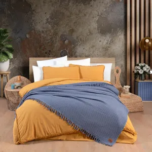 Постільна білизна Stonewashed Ranforse Soho Firfirli 200 × 220 см (євро) Hardal від Şikel