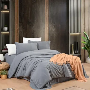 Постільна білизна Stonewashed Ranforse Soho Firfirli 200 × 220 см (євро) Mavi від Şikel