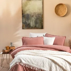 Постільна білизна Stonewashed Ranforse Soho Firfirli 200 × 220 см (євро) Rose від Şikel