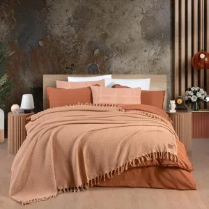 Постільна білизна Stonewashed Ranforse Soho Firfirli 200 × 220 см (євро) Tutun від Şikel