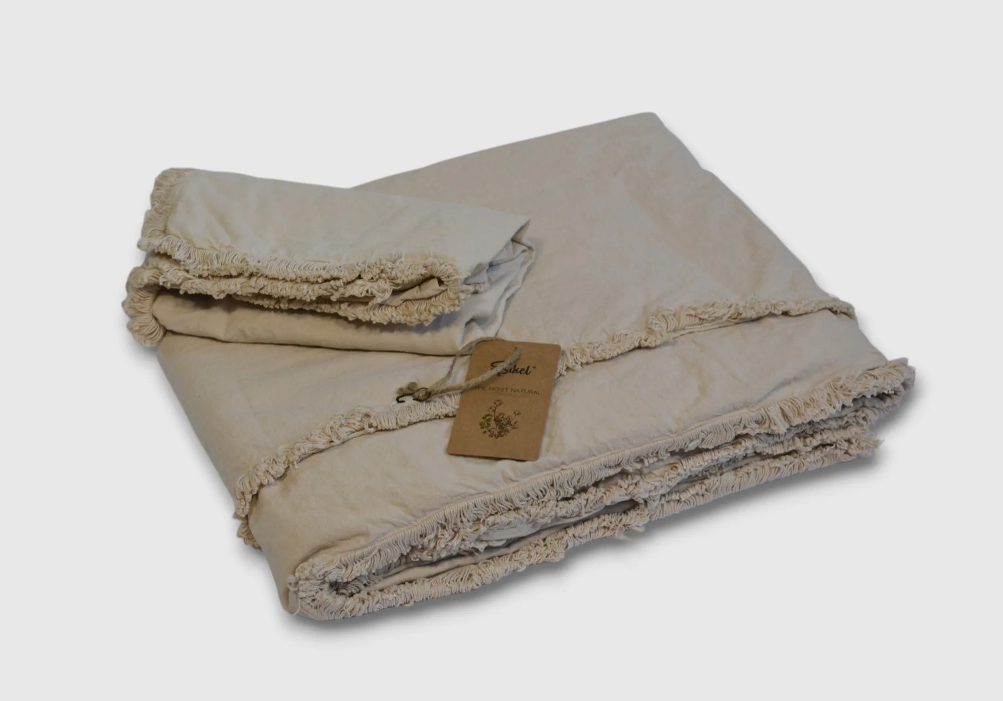 Постільна білизна Stonewashed Ranforse Soho Firfirli 200 × 220 см (євро) Bej від Şikel - Зображення 2