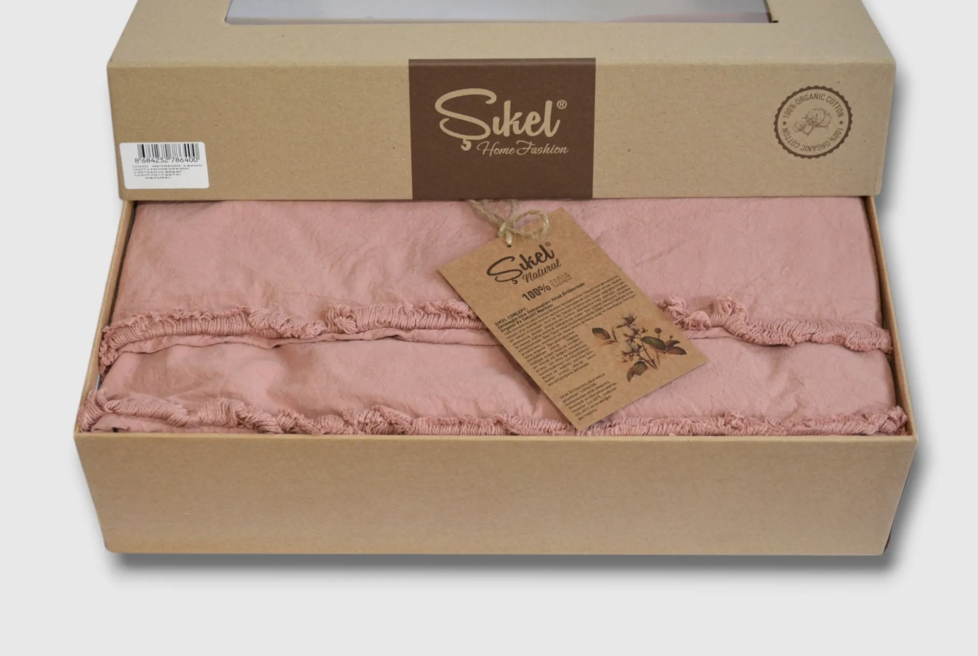 Постільна білизна Stonewashed Ranforse Soho Firfirli 200 × 220 см (євро) Rose від Şikel - Зображення 5
