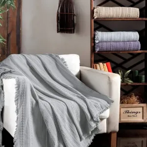 Вафельне простирадло Sole 220 × 240 см Сірий від First Choice
