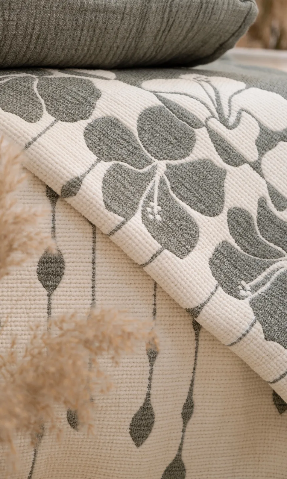 Муслінове покривало з наволочками Sole 240 × 260 см (євро) Зелений від Saheser - Зображення 4