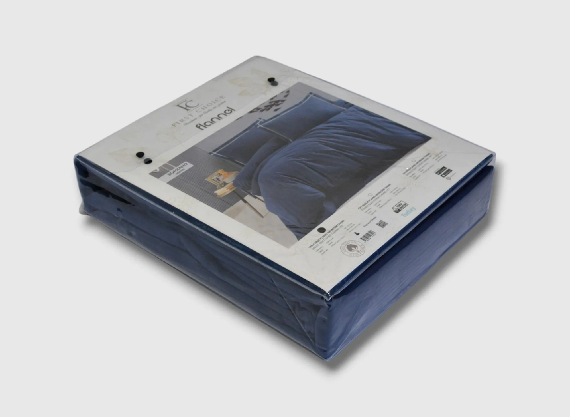 Комплект постільної білизни Flanel 200 × 220 см (євро) Soprano Denim від First Choice - Зображення 2
