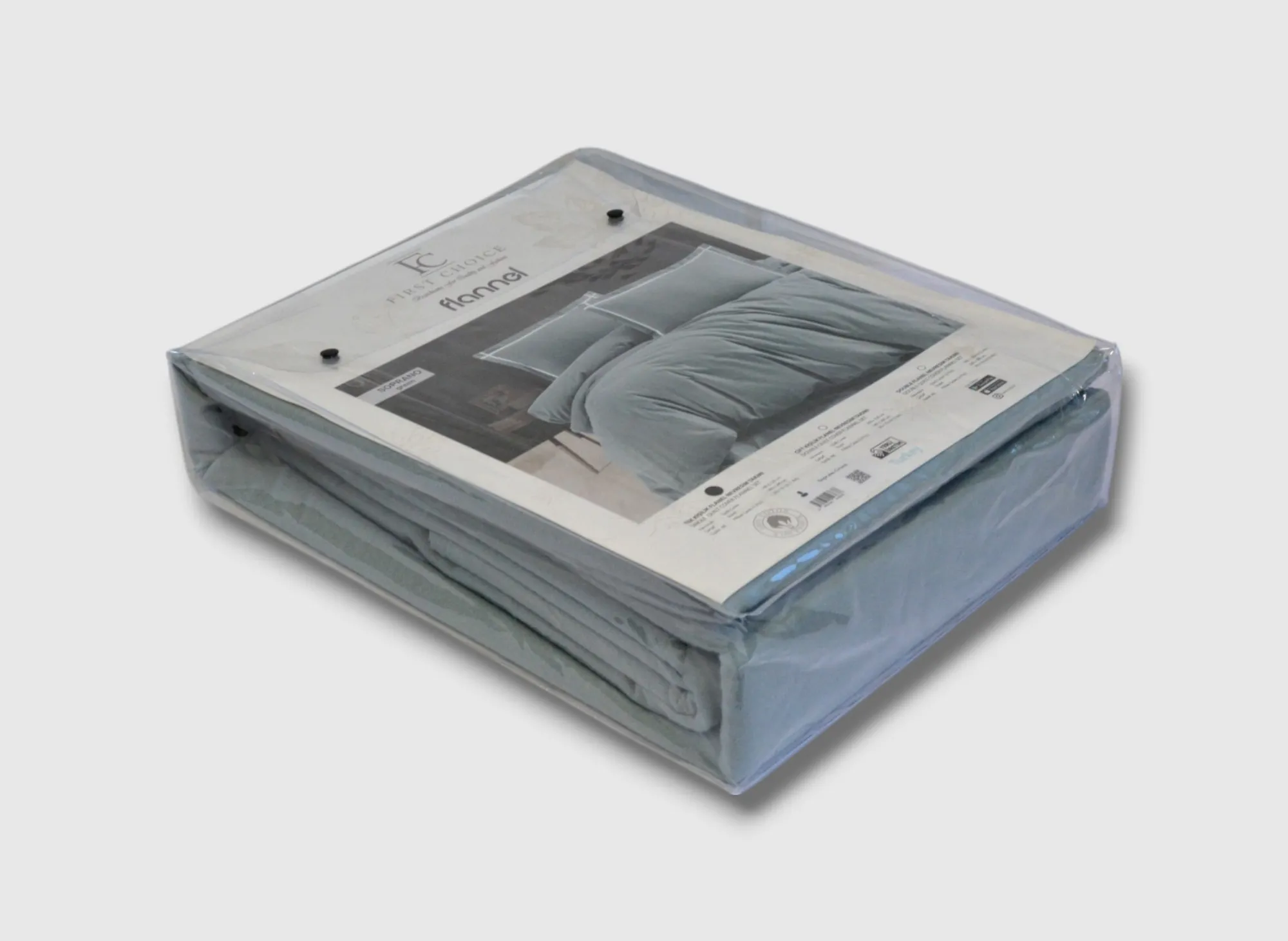 Комплект постільної білизни Flanel 200 × 220 см (євро) Soprano Green від First Choice - Зображення 2