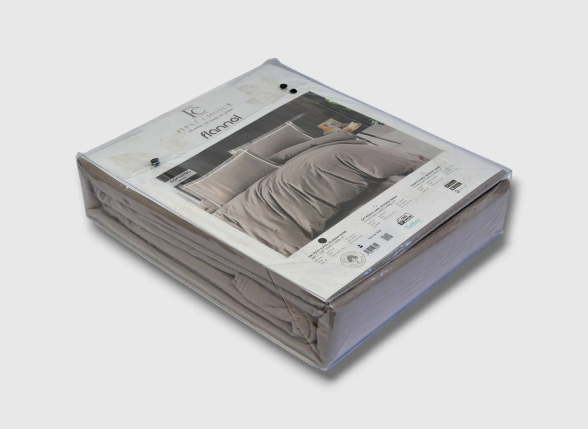 Комплект постільної білизни Flanel 160 × 220 см (полуторний) Soprano Mink від First Choice - Зображення 2