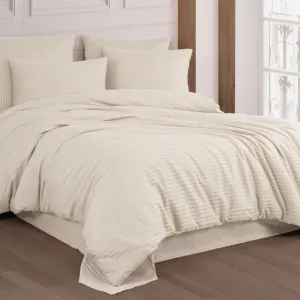 Постільна білизна Stripe Satin 160 × 220 см Stone від Cotton Shine