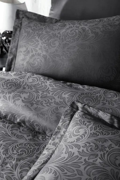 Постільна білизна Jacquard Satin DARK 200 × 220 см (євро) Tecna Anthracite від First Choice - Зображення 5
