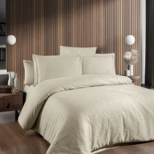 Постільна білизна Jacquard Satin 200 × 220 см (євро) Tecna Champagne від First Choice