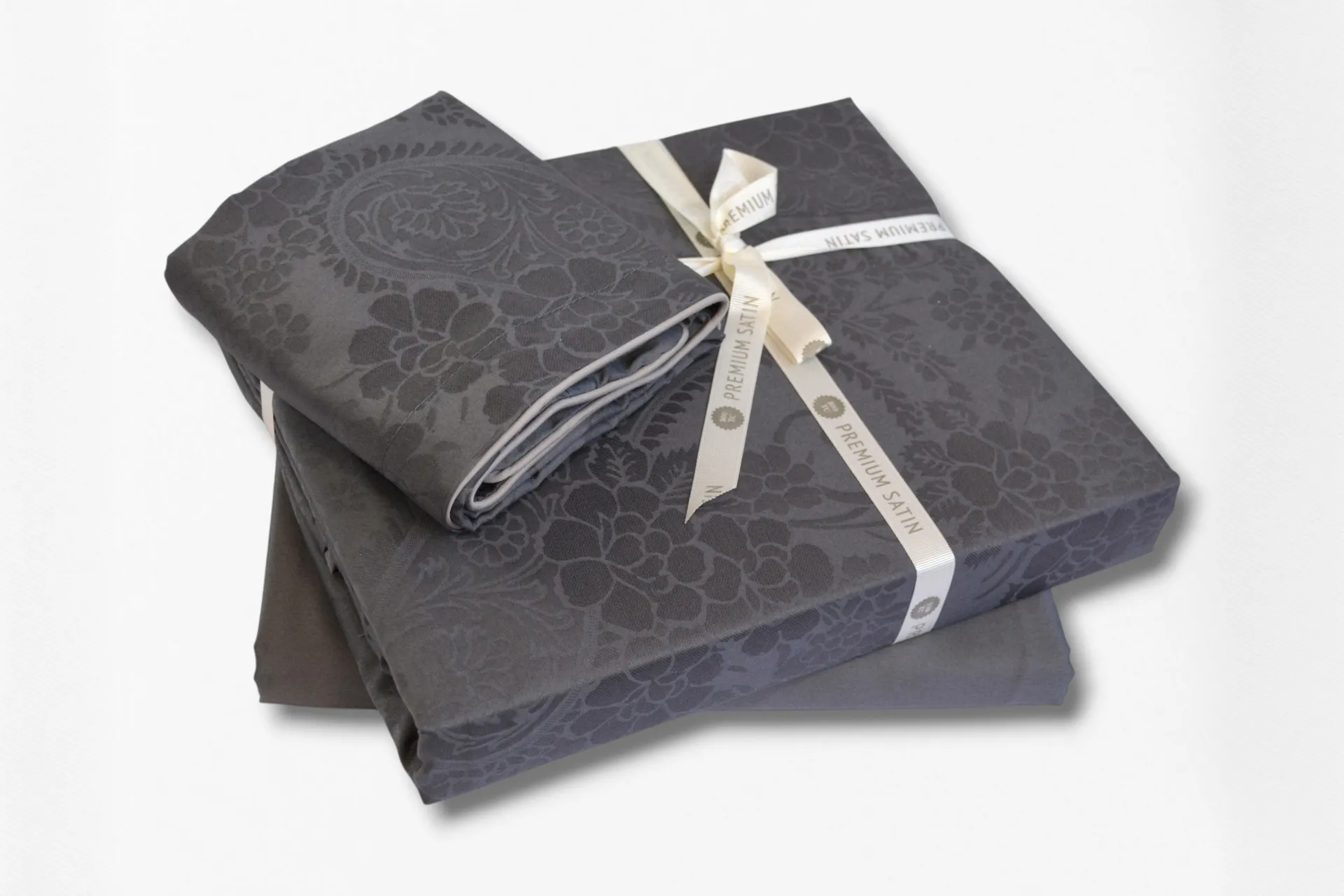 Постільна білизна Premium Satin 200 × 220 см (євро) Tracy Steel Grey від La Romano - Зображення 4
