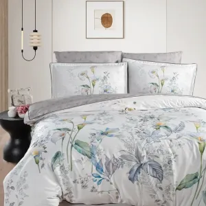 Постільна білизна Premium Satin 200 × 220 см (євро) Tunar Grey від La Romano