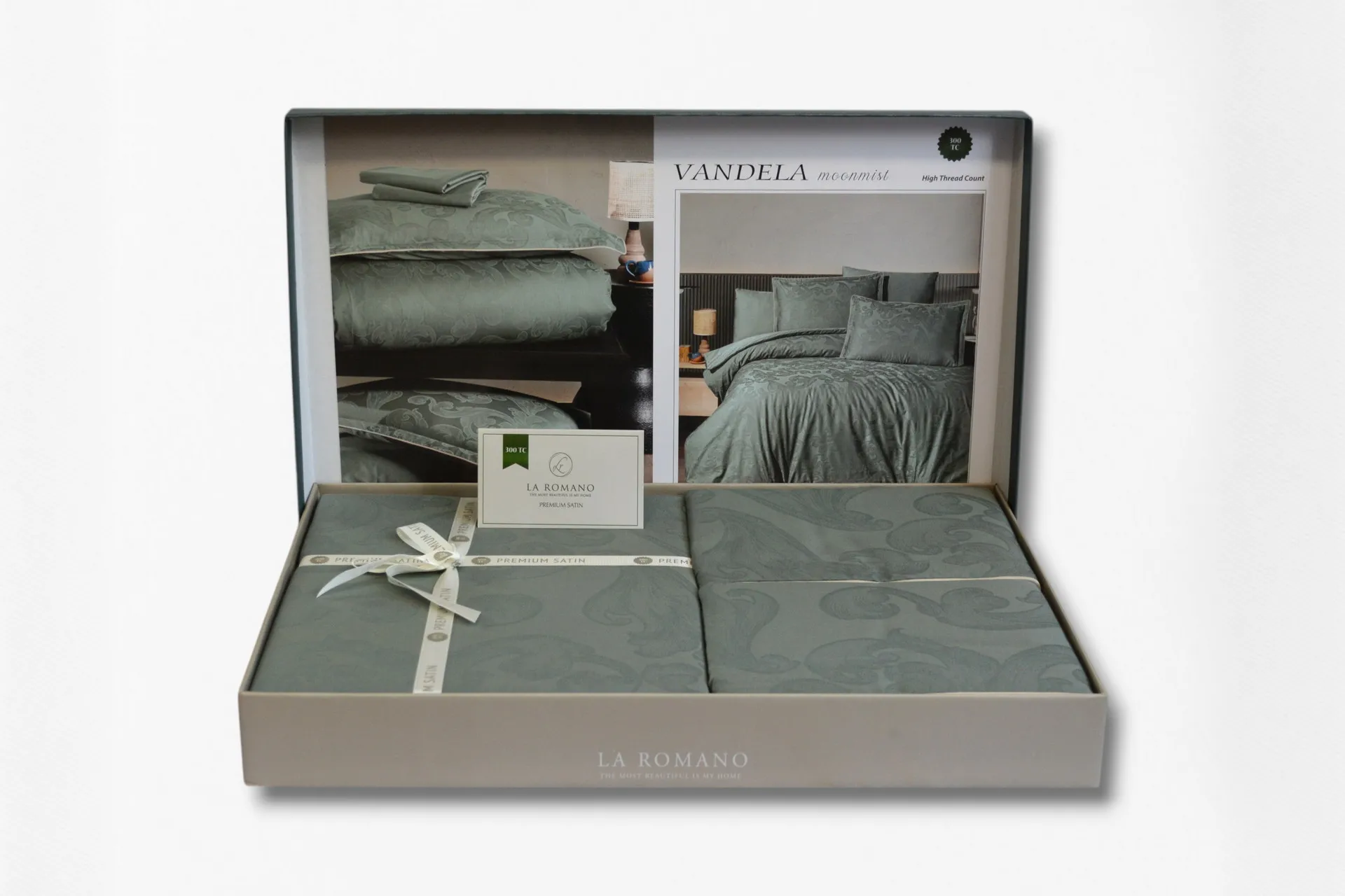 Постільна білизна Premium Satin 200 × 220 см (євро) Vandela Moonmist від La Romano - Зображення 6