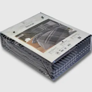 Alternative view of Комплект постільної білизни Flanel 200 × 220 см (євро) Veldor Navy Blue від First Choice