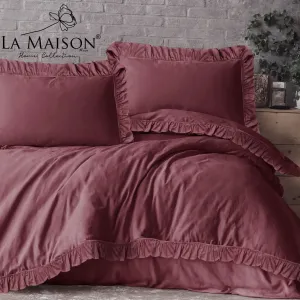 Постільна білизна Stonewashed 200 × 220 см (євро) Weens Cherry від La Maison