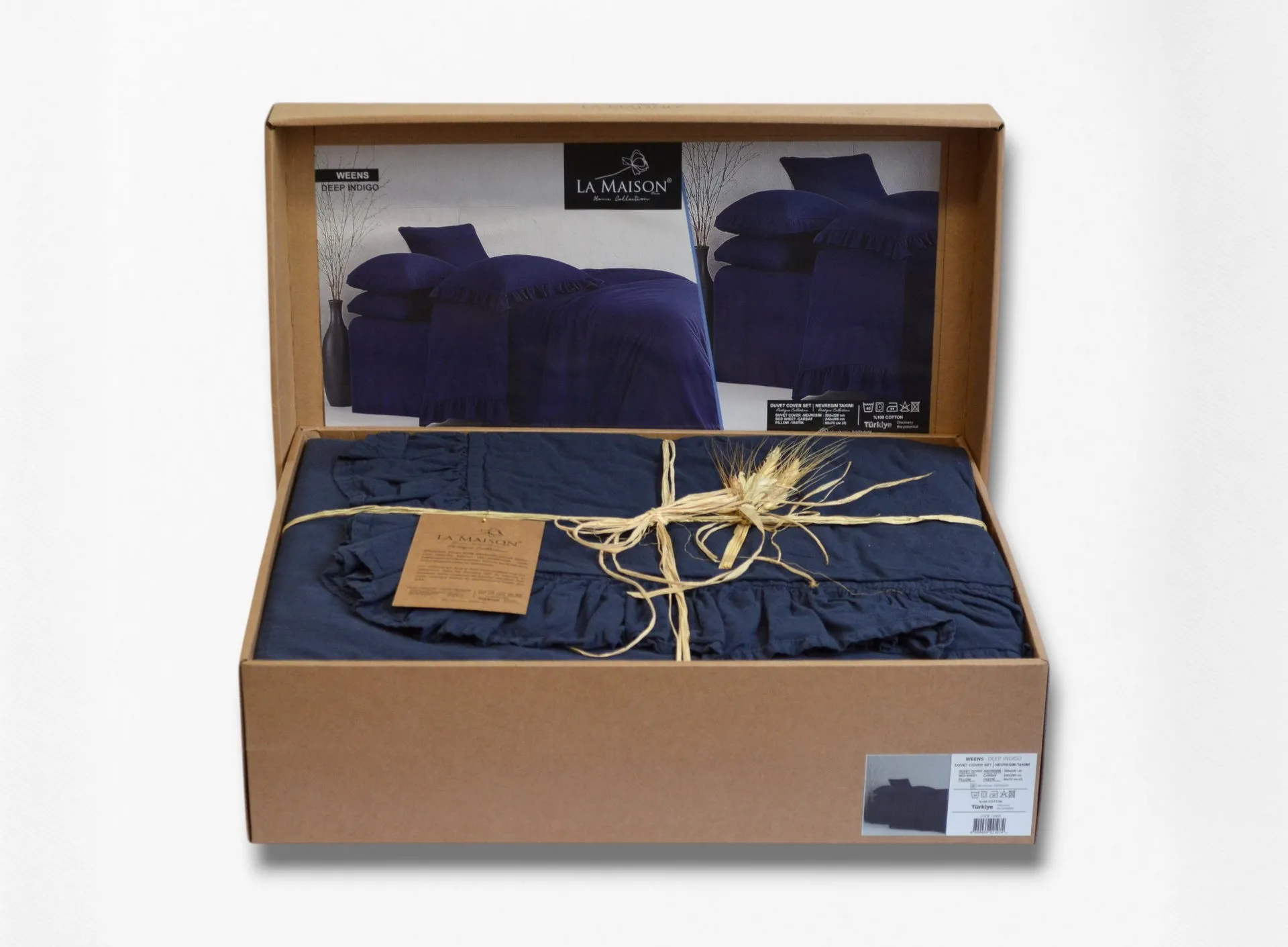 Постільна білизна Stonewashed 200 × 220 см (євро) Weens Deep Indigo від La Maison - Зображення 5