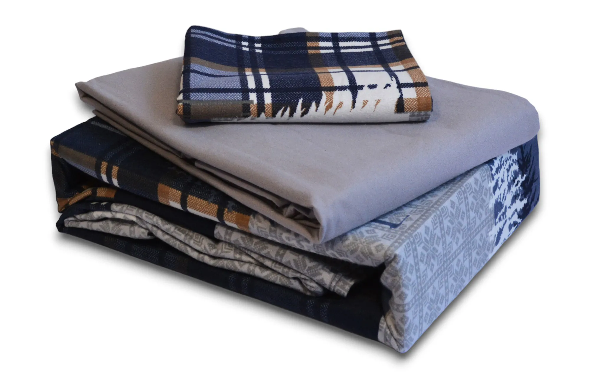 Комплект постільної білизни Flanel 200 × 220 см (євро) Winter Grey від First Choice - Зображення 4
