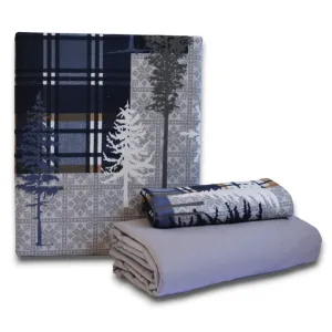 Alternative view of Комплект постільної білизни Flanel 200 × 220 см (євро) Winter Grey від First Choice