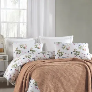 Постільна білизна з пледом Ranforce Zig Zag 200 × 220 см (євро) Hardal від Saheser