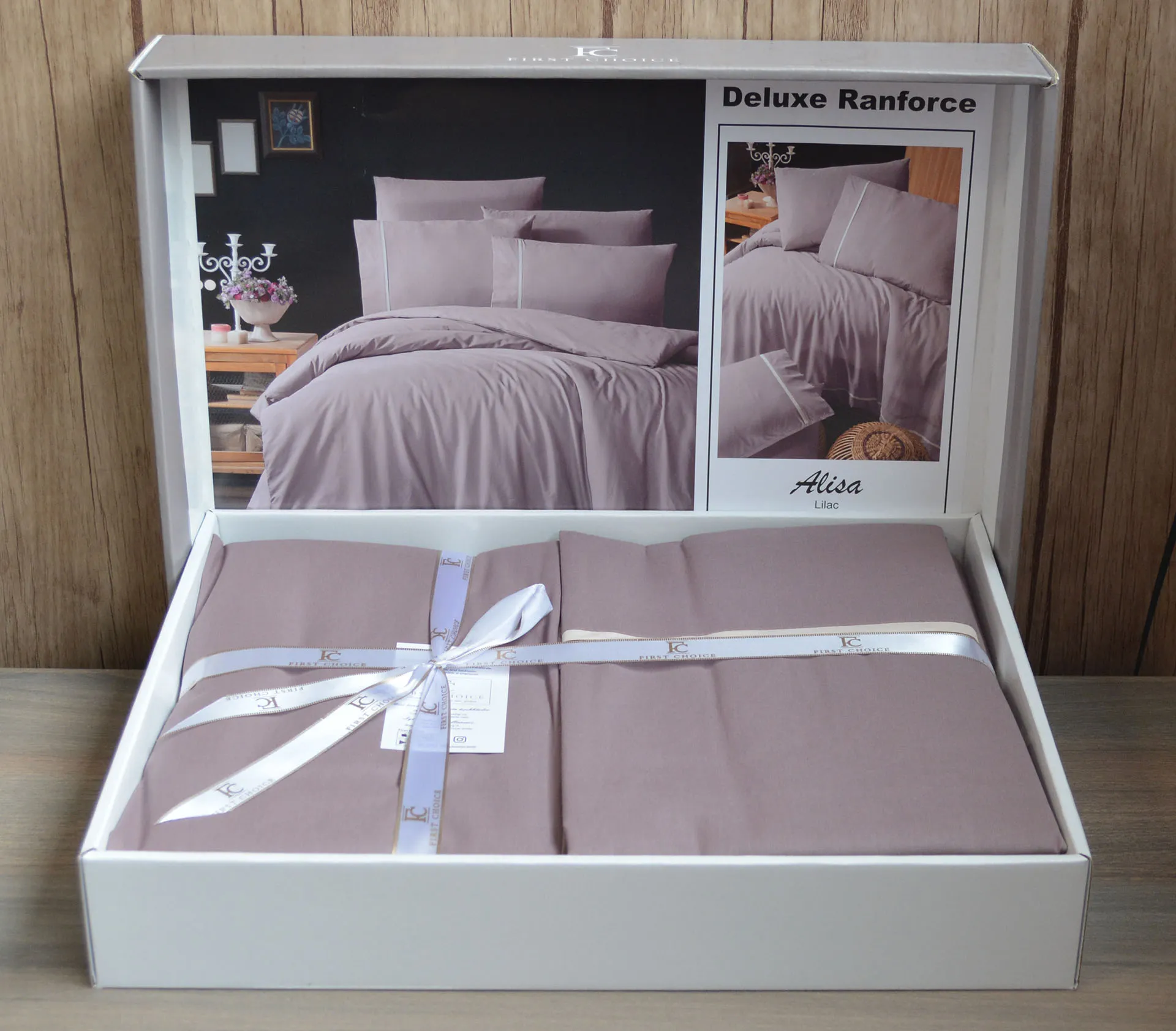 Постільна білизна Ranforce Deluxe 200 × 220 см (євро) Alisa Lilac від First Choice - Зображення 3