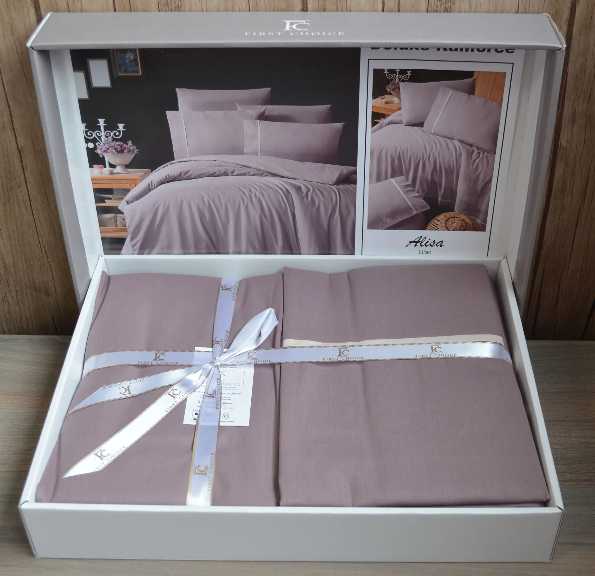 Постільна білизна Ranforce Deluxe 200 × 220 см (євро) Alisa Lilac від First Choice - Зображення 4
