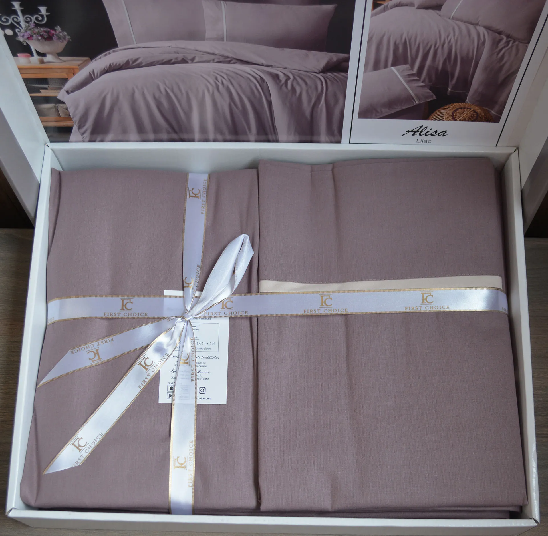 Постільна білизна Ranforce Deluxe 200 × 220 см (євро) Alisa Lilac від First Choice - Зображення 6