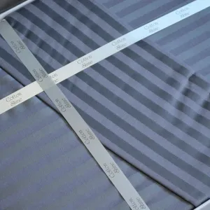Alternative view of Постільна білизна Stripe Satin 200 × 220 см (євро) Antrasit від Cotton Shine