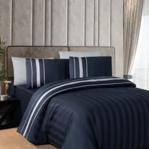 Постільна білизна Deluxe Satin DARK 200 × 220 см (євро) Artwel Navy Blue від First Choice