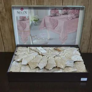 Alternative view of Велюрова скатертина з ранером Aylin Set 160 × 300 см +12 серветок від Selin