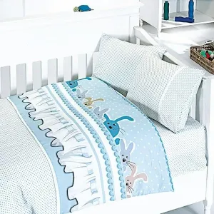 Постільна білизна для новонароджених Baby 100 × 150 см Ginny Blue від First Choice