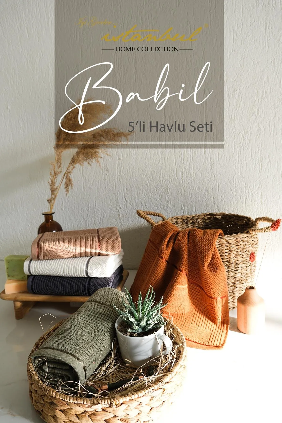 Набір лицевих рушників Babil, 5 шт. від Istanbul - Зображення 3